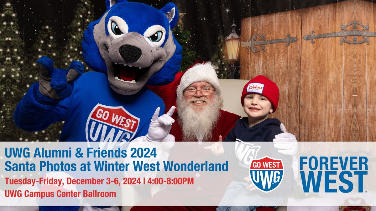 UWG Alumni & Friends 2024 Santa Photos at Winter West Wonderland