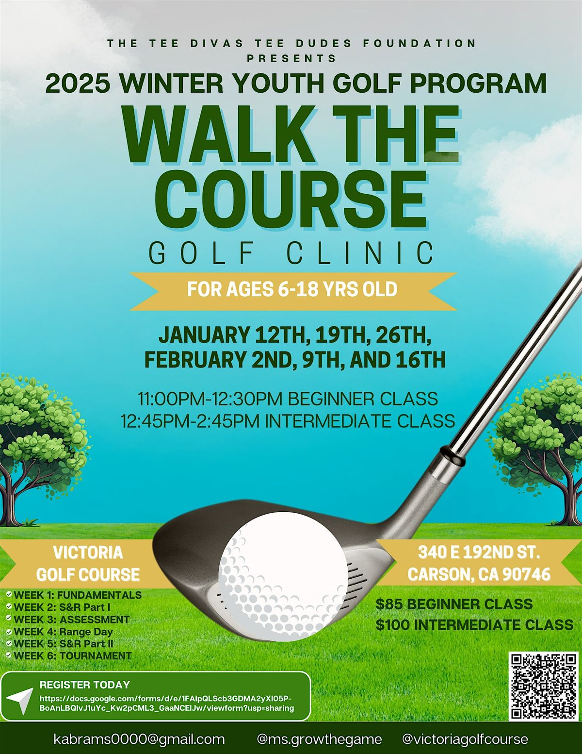 2025 Walk The Course Youth Golf Clinic