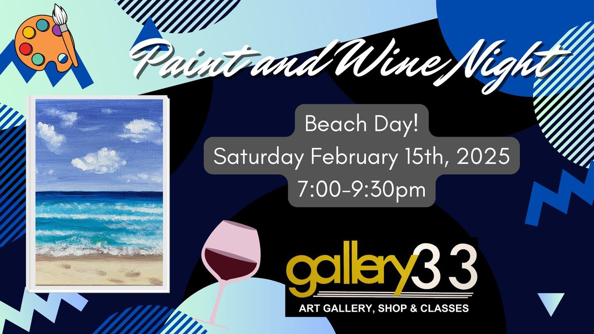 "Beach Day!" Paint and Wine Night