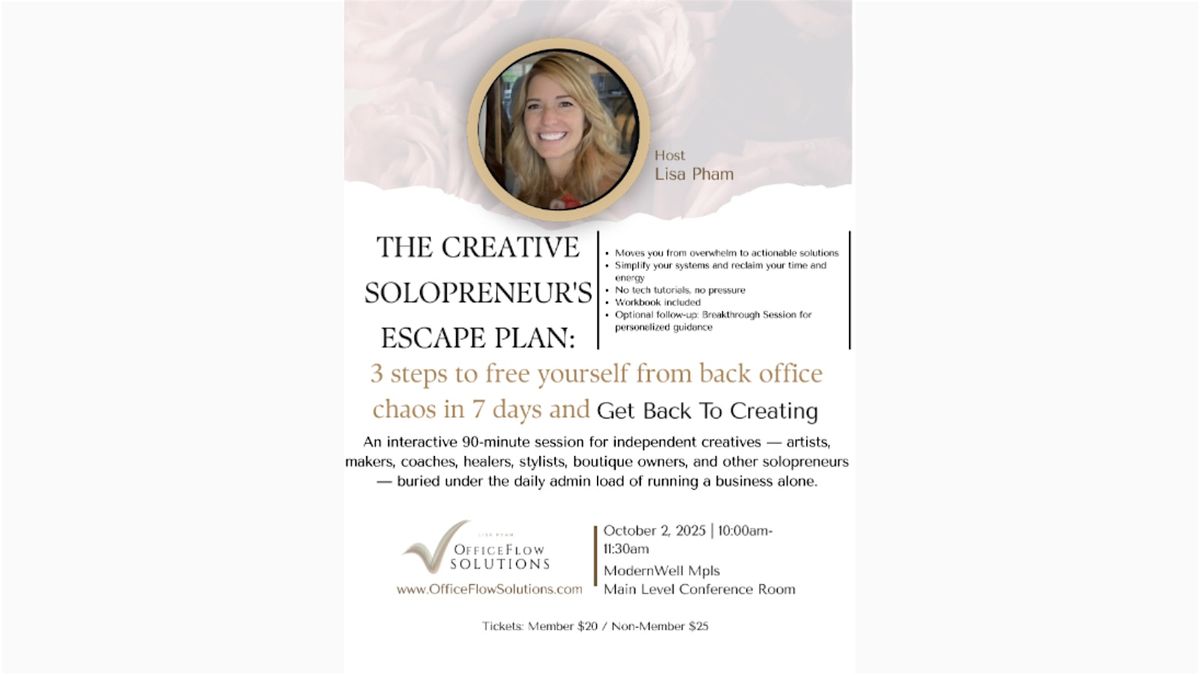 The Creative Solopreneur\u2019s Escape Plan: 3 Steps to Free Yourself from Ba...