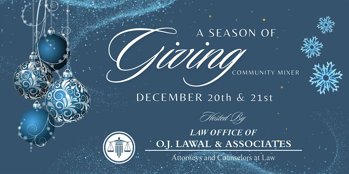 A Season of Giving: Community Mixer