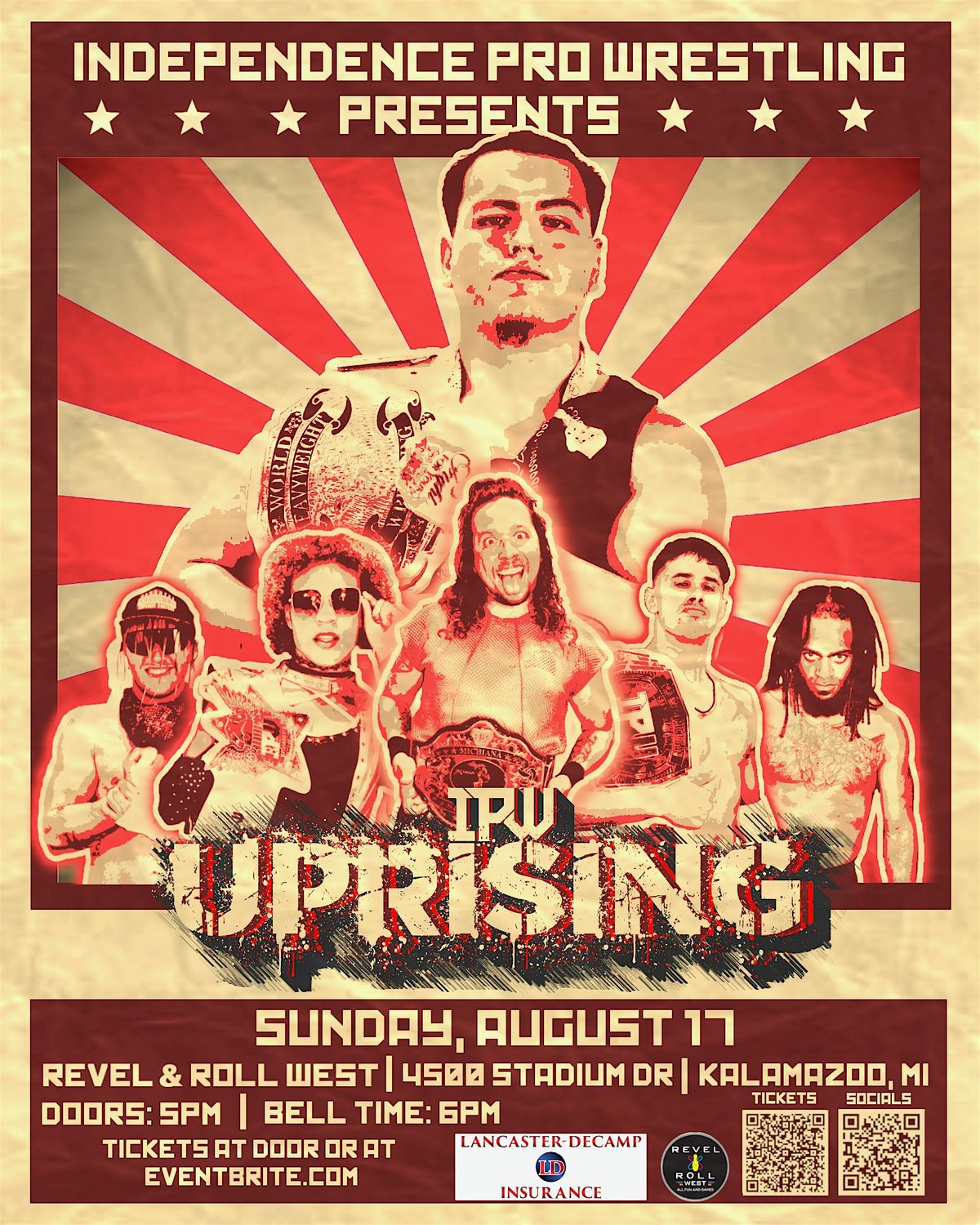 IPW: UPRISING - Live Pro Wrestling SUN 8\/17 [6PM] Revel & Roll In Kalamazoo