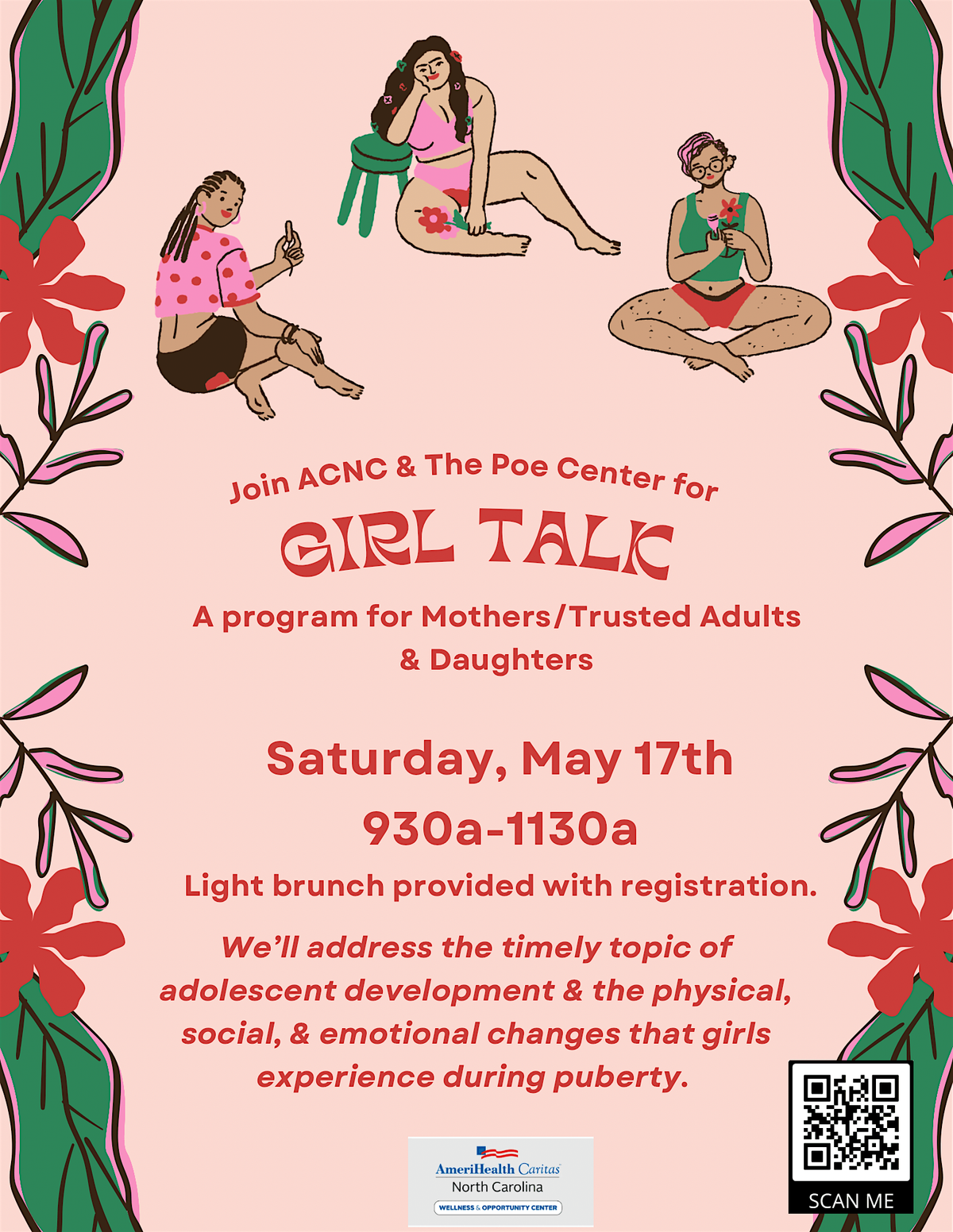 The Poe Center's GIRL TALK: for Mothers\/Trusted Adults & Daughters + Brunch