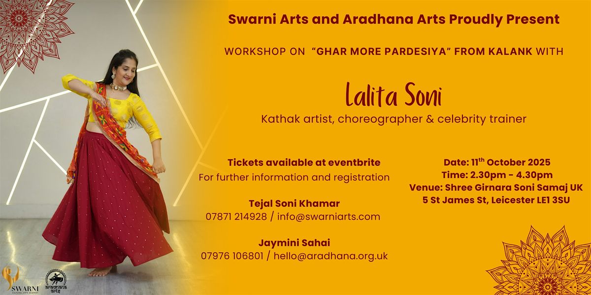 Swarni Arts &  Aradhana Arts - Semi Classical Workshop with Lalita Soni