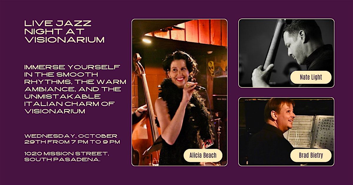\u2728 Live Jazz Night at Visionarium \u2728