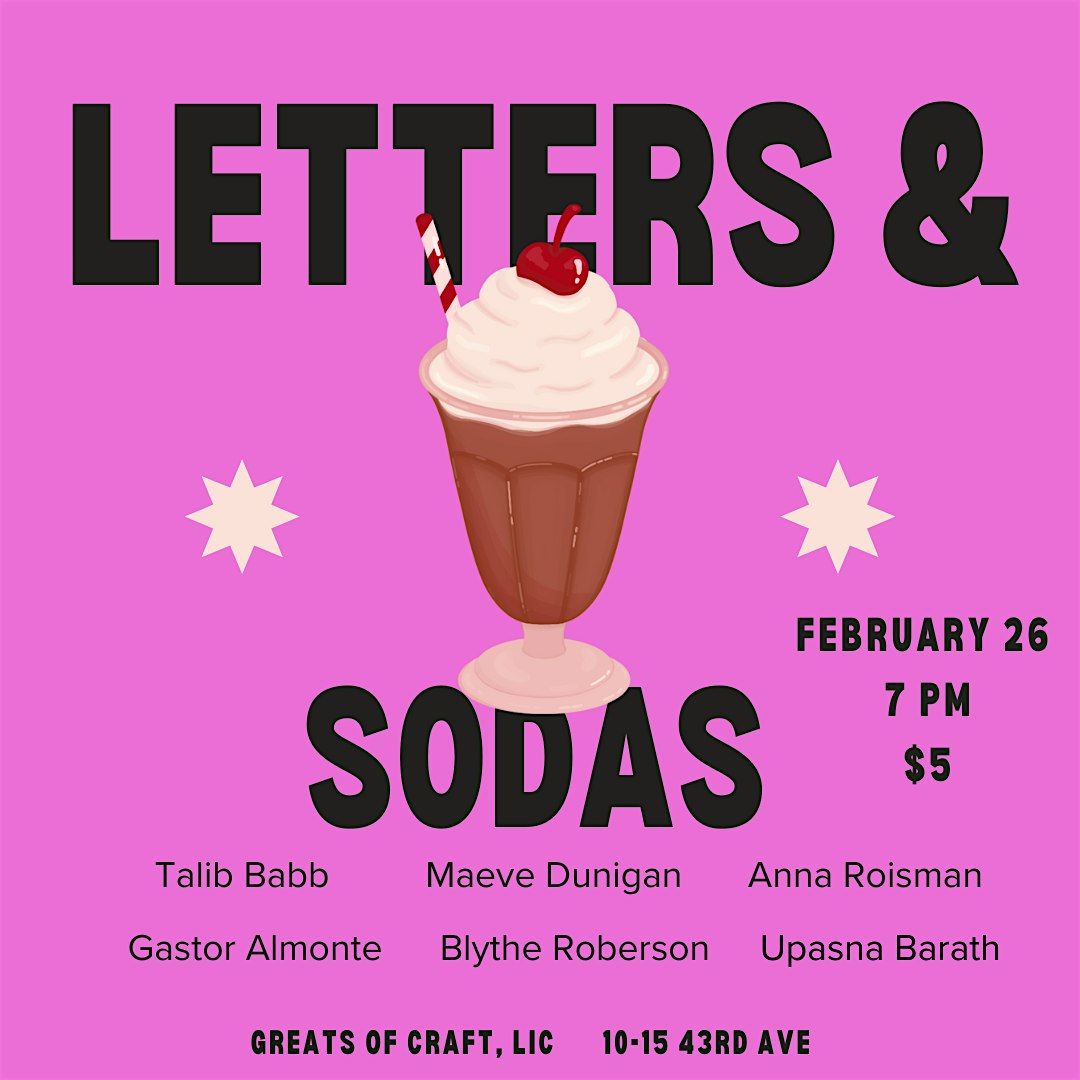 Letters & Sodas: LIC Reading Series