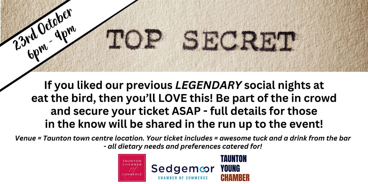 Awesome Autumn Social Event - join us for another LEGENDARY night!