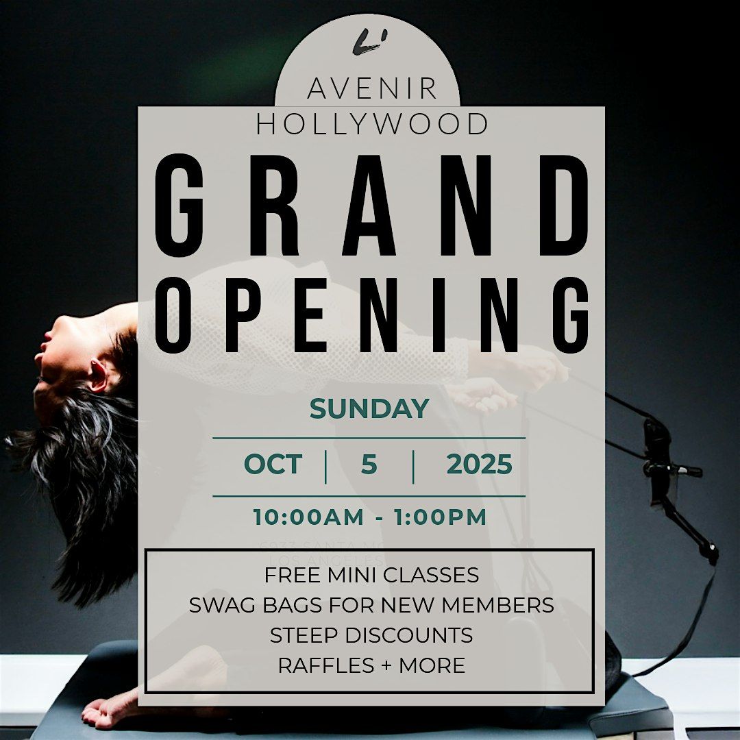 PILATES GRAND OPENING: Avenir Hollywood