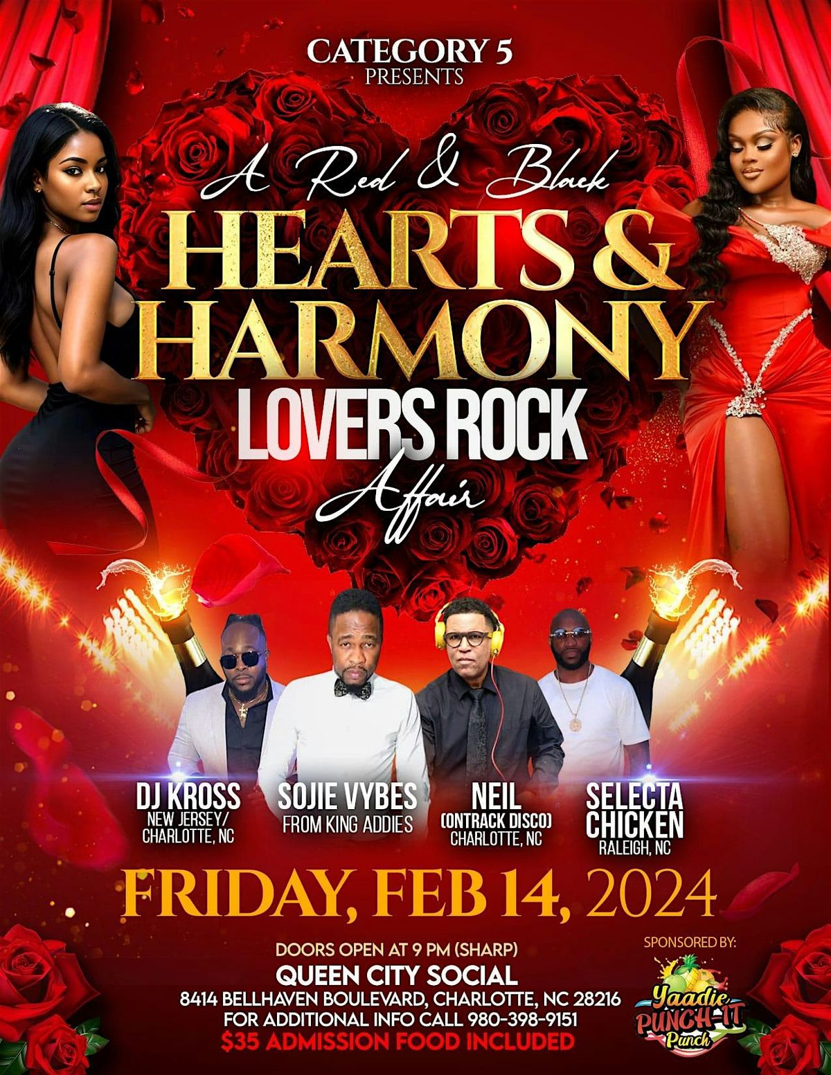 Red & Black Hearts and Harmony Lovers Rock Affair