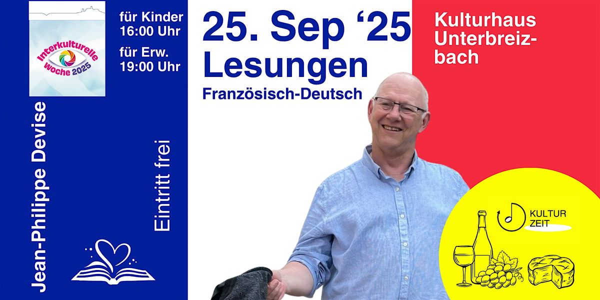 Bilinguale Lesung f\u00fcr Erwachsene mit dem Autor Jean-Philippe Devise