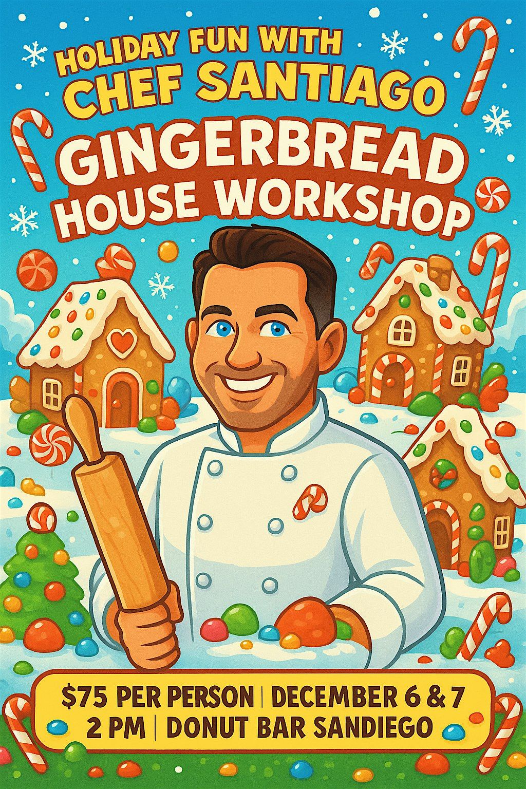 Gingerbread House Workshop w Chef Santiago Kid Holiday Decorating Event