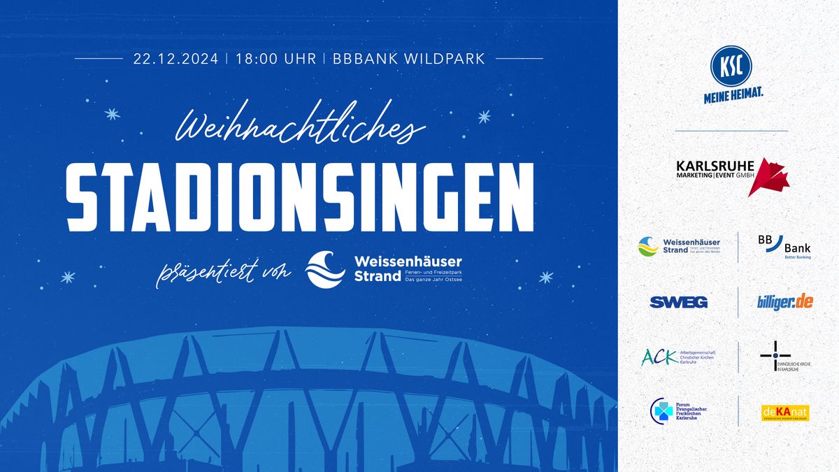 Weihnachtliches Stadionsingen im BBBank Wildpark