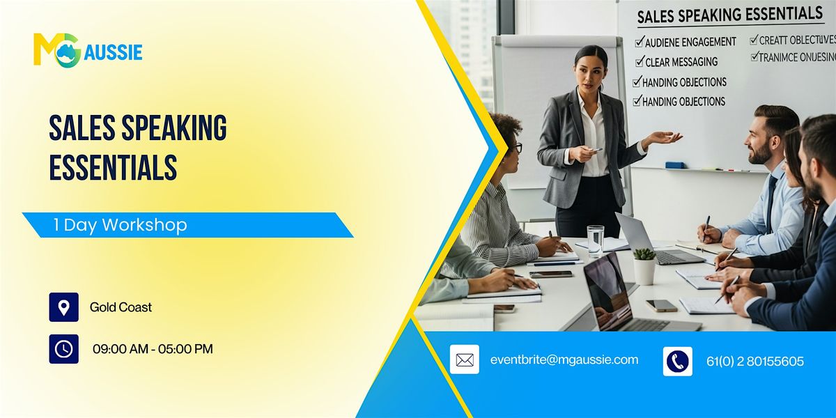 Sales Speaking Essentials: 1 Day Workshop in Gold Coast