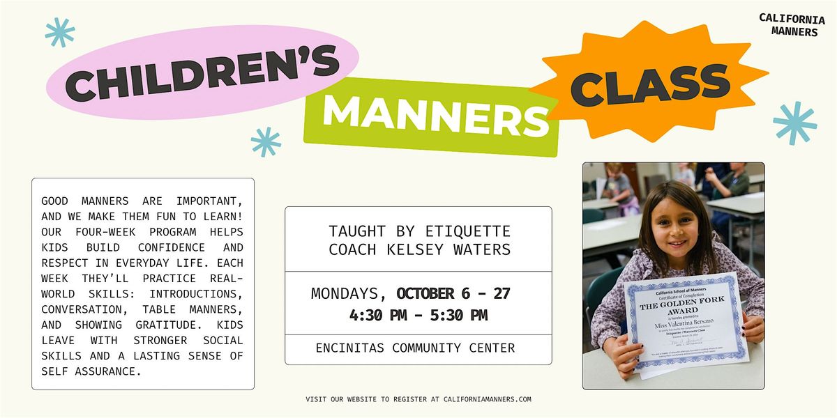 Children\u2019s Manners Class