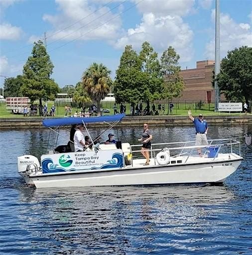 Trash Free Waters boat Cleanup Day