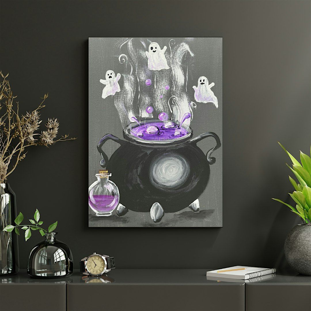 \ufe0f Paint Night: \u201cBubble, Boil, and Ghostly Toil\u201d \ufe0f