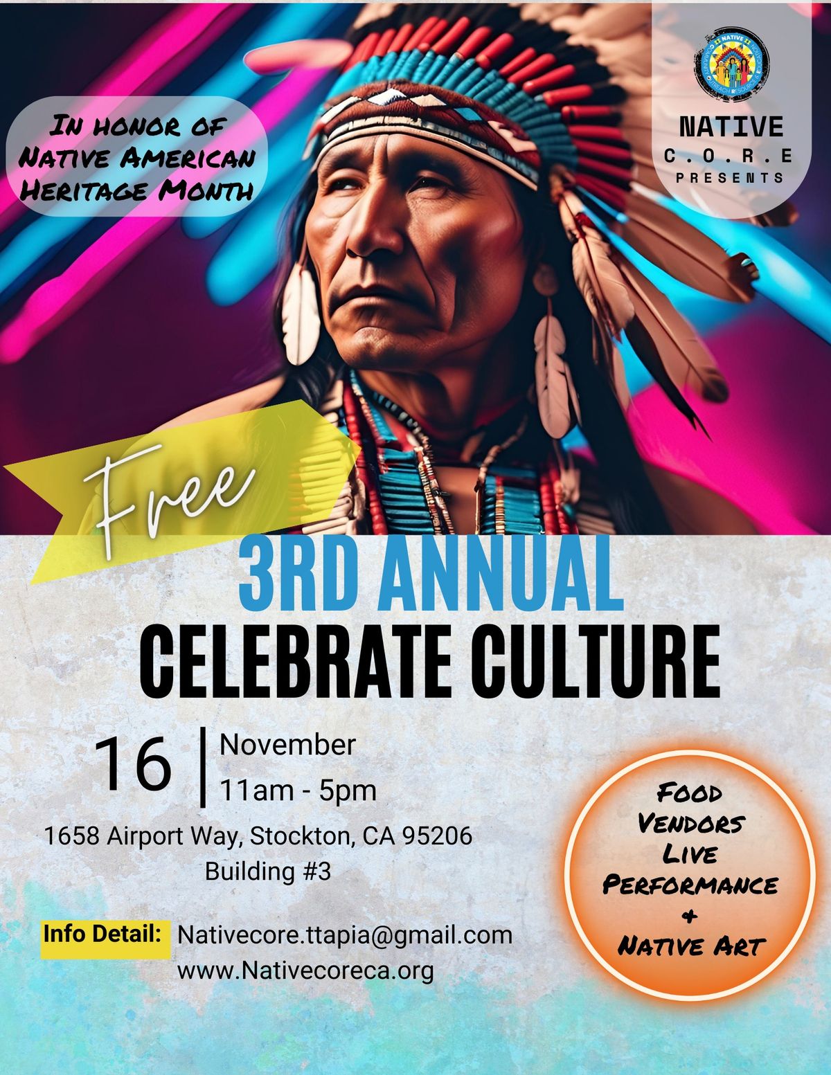 3rd Annual Celebrate Culture Native American Heritage Month Event