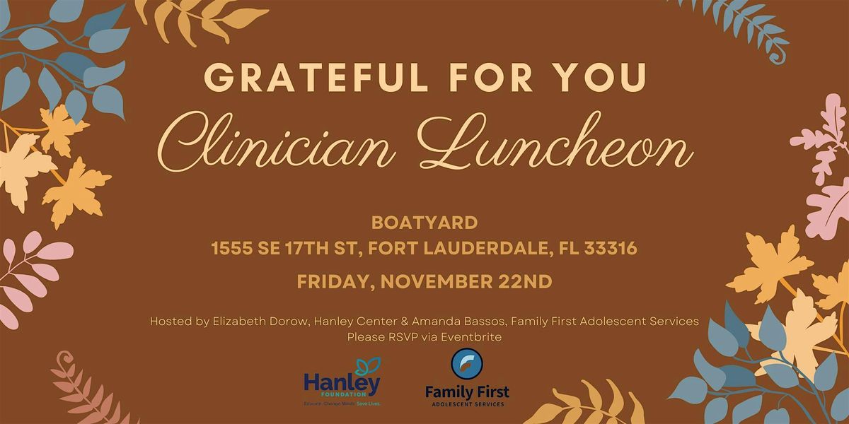 Clinician's Gratitude Luncheon