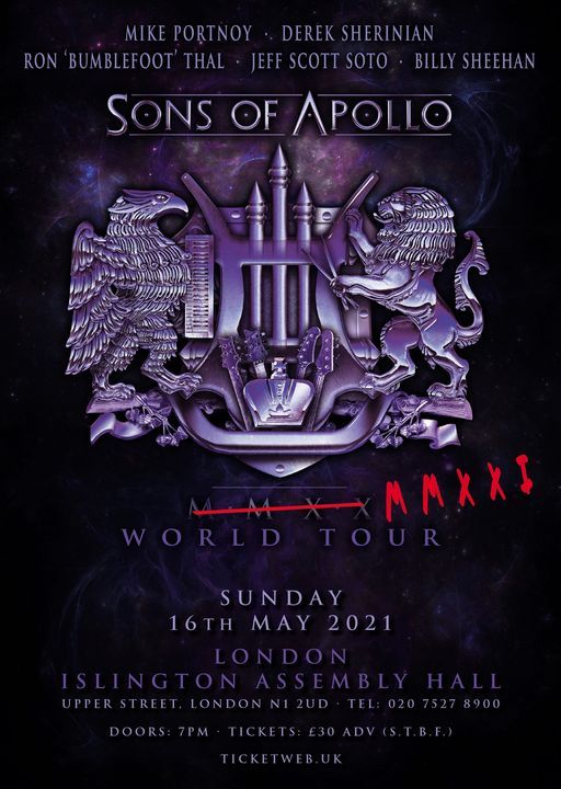 Sons Of Apollo at Islington Assembly Hall - London \/\/ Postponed
