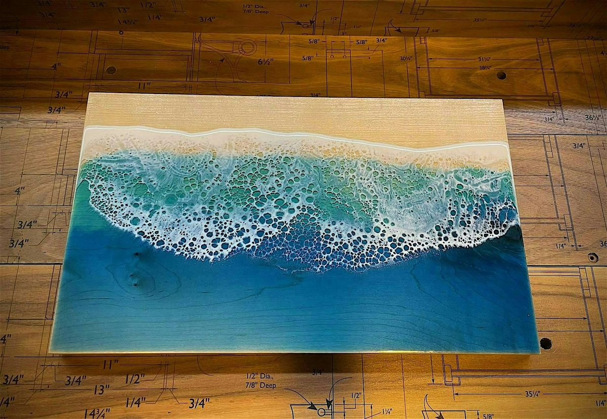 Ocean Scene Epoxy Serving Board