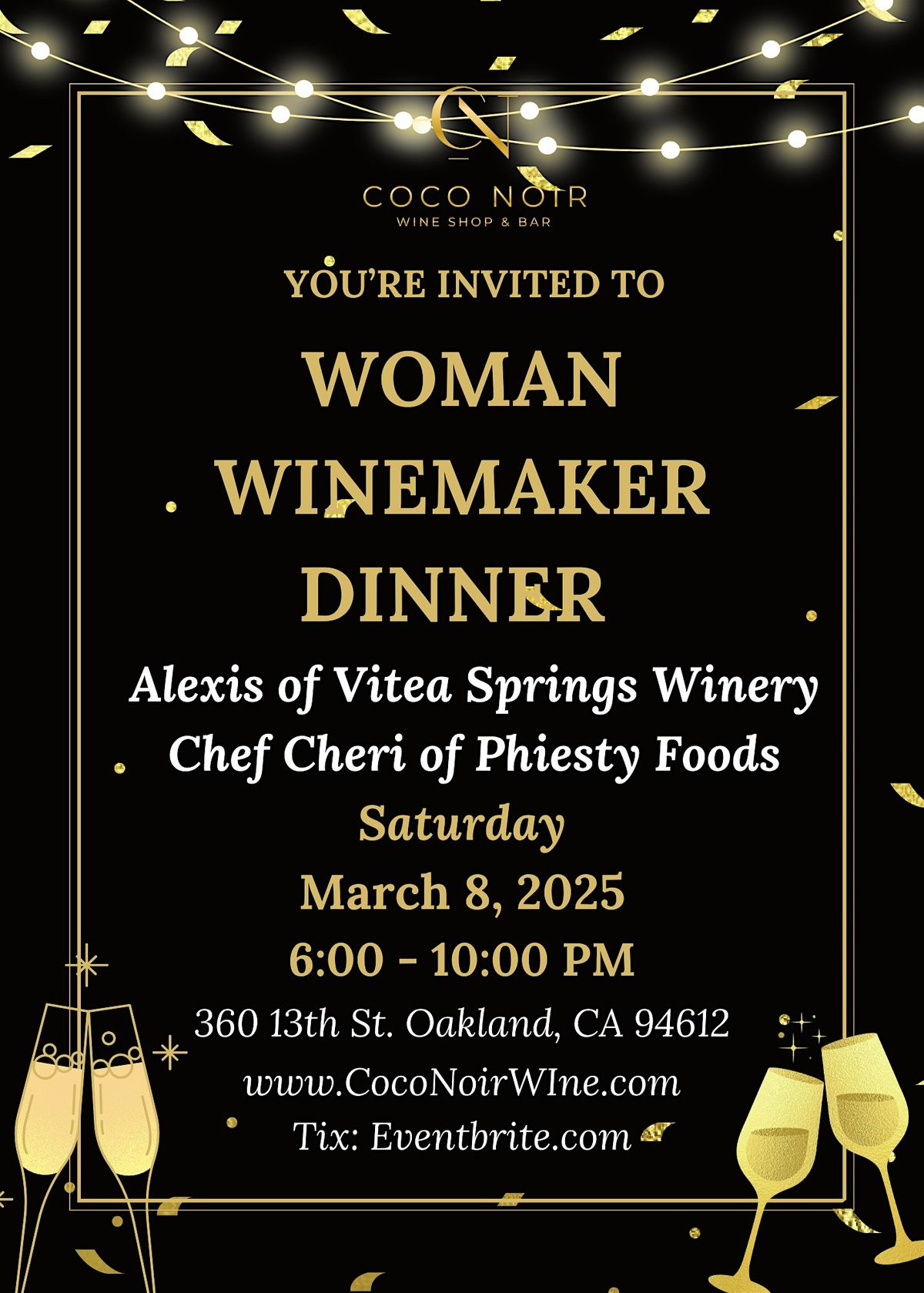 Winemaker Dinner with Alexis Harrington  of Vitea Springs