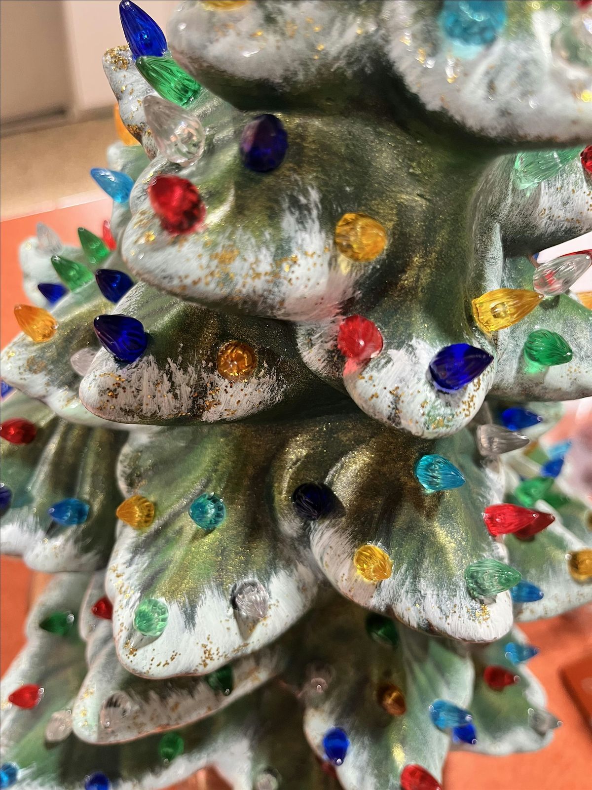 Vintage Christmas Tree Painting Party