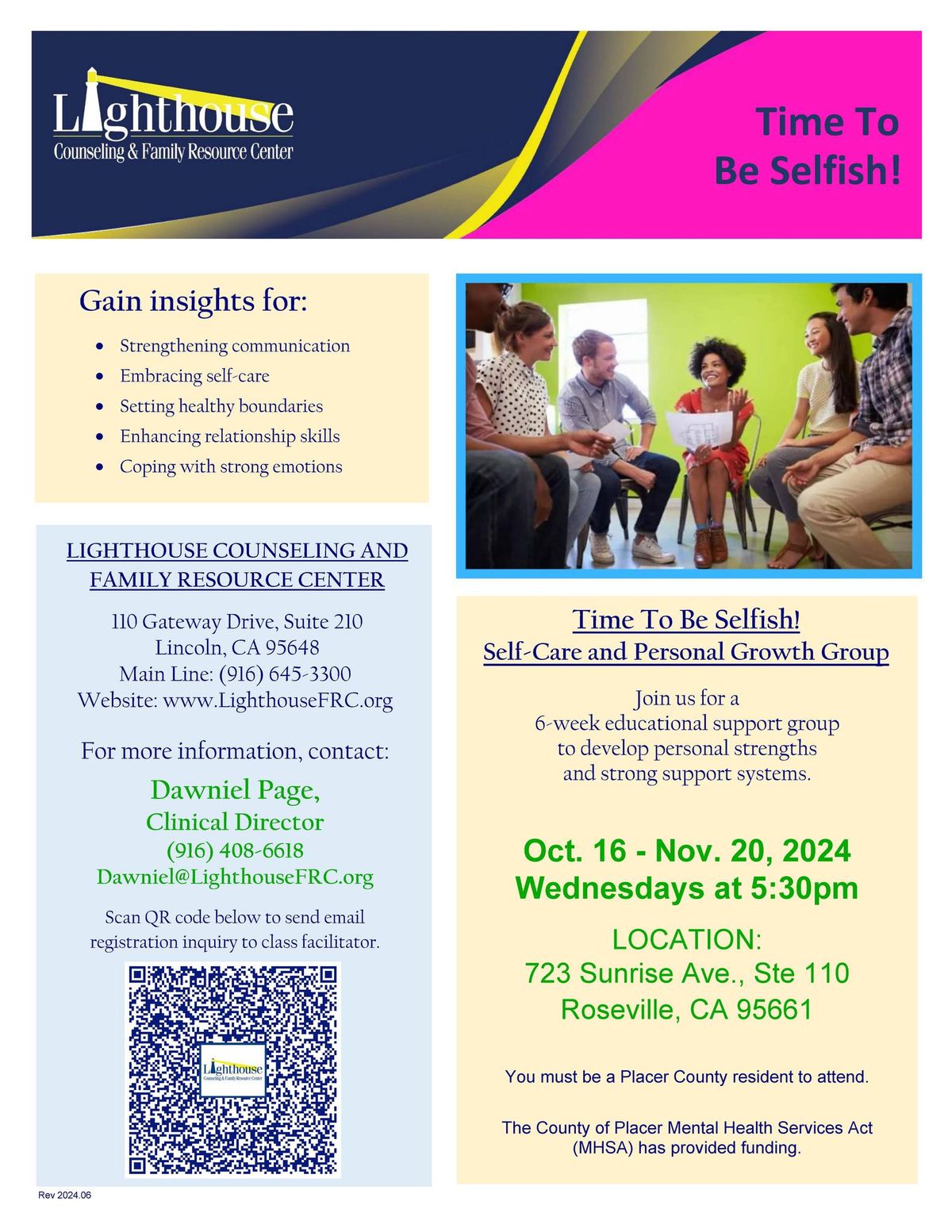 Time To Be Selfish! Self-Care and Personal Growth Group