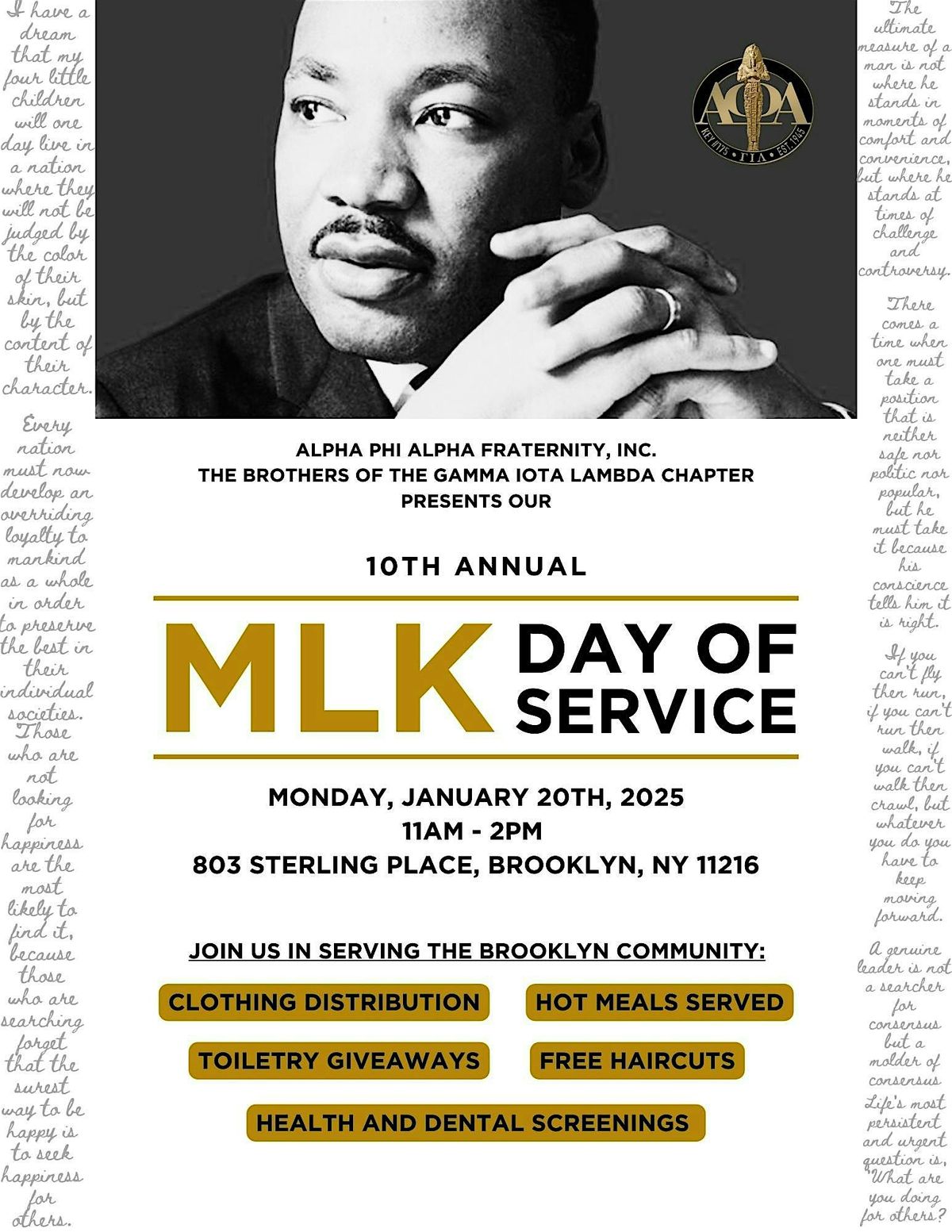 MLK Day of Service presented  by The Brooklyn Alphas