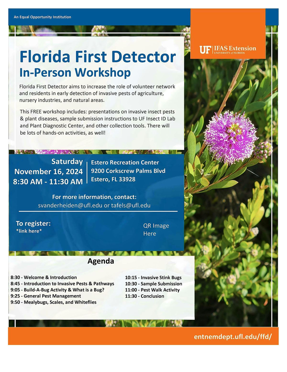 Florida First Detector Workshops (Offered twice on the same day AM & PM)