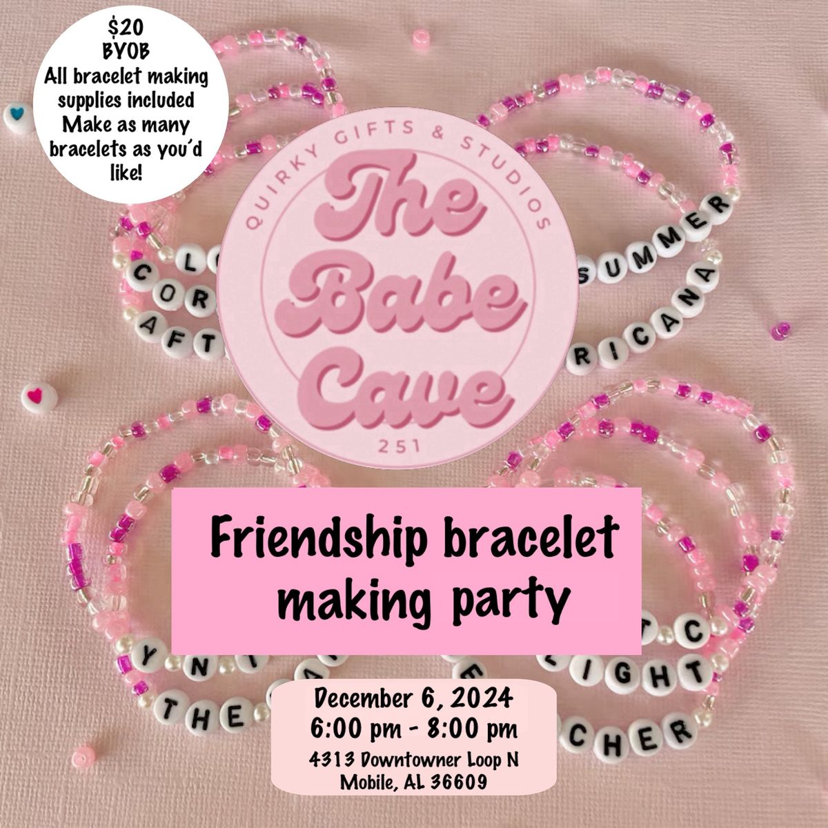 Friendship Bracelet Making Party @ The Babe Cave 251!!!