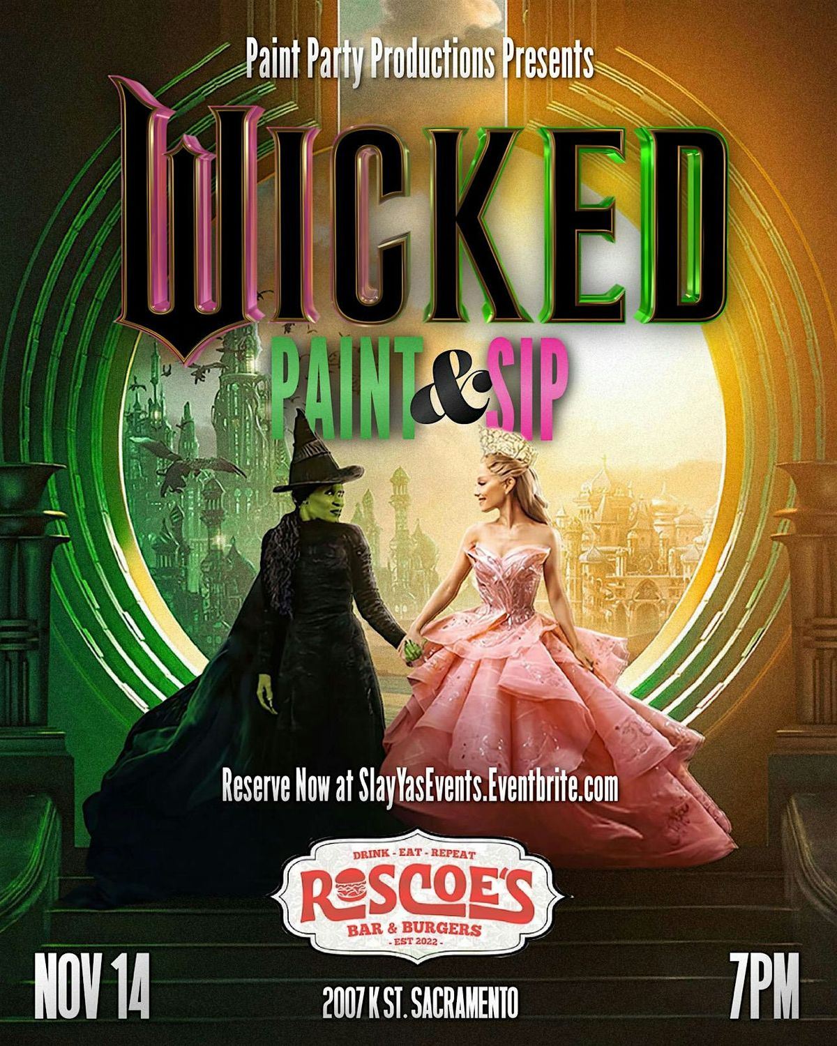 Wicked Paint & Sip at Roscoe\u2019s Sacramento