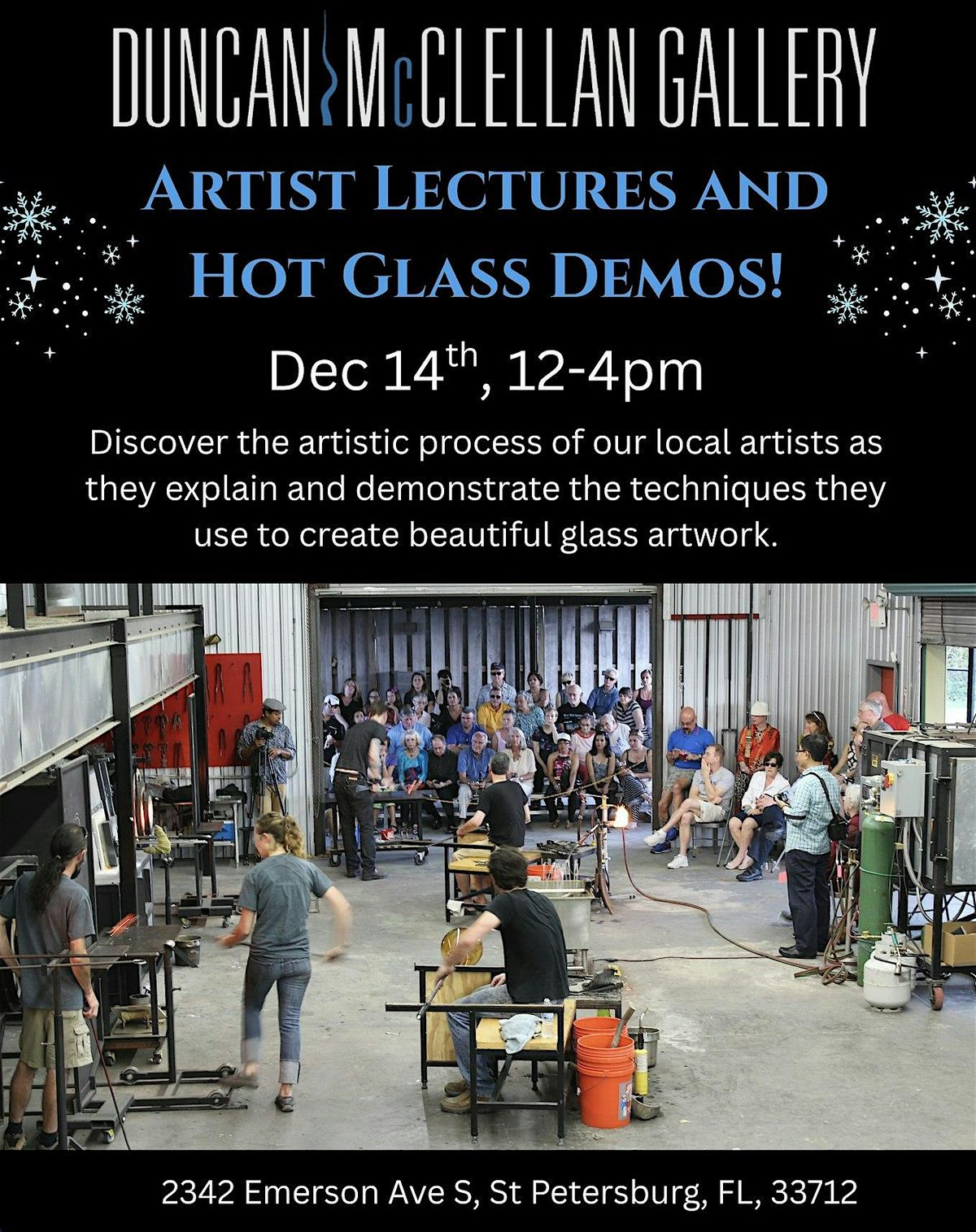 Artist Lectures and Hot Glass Demonstrations