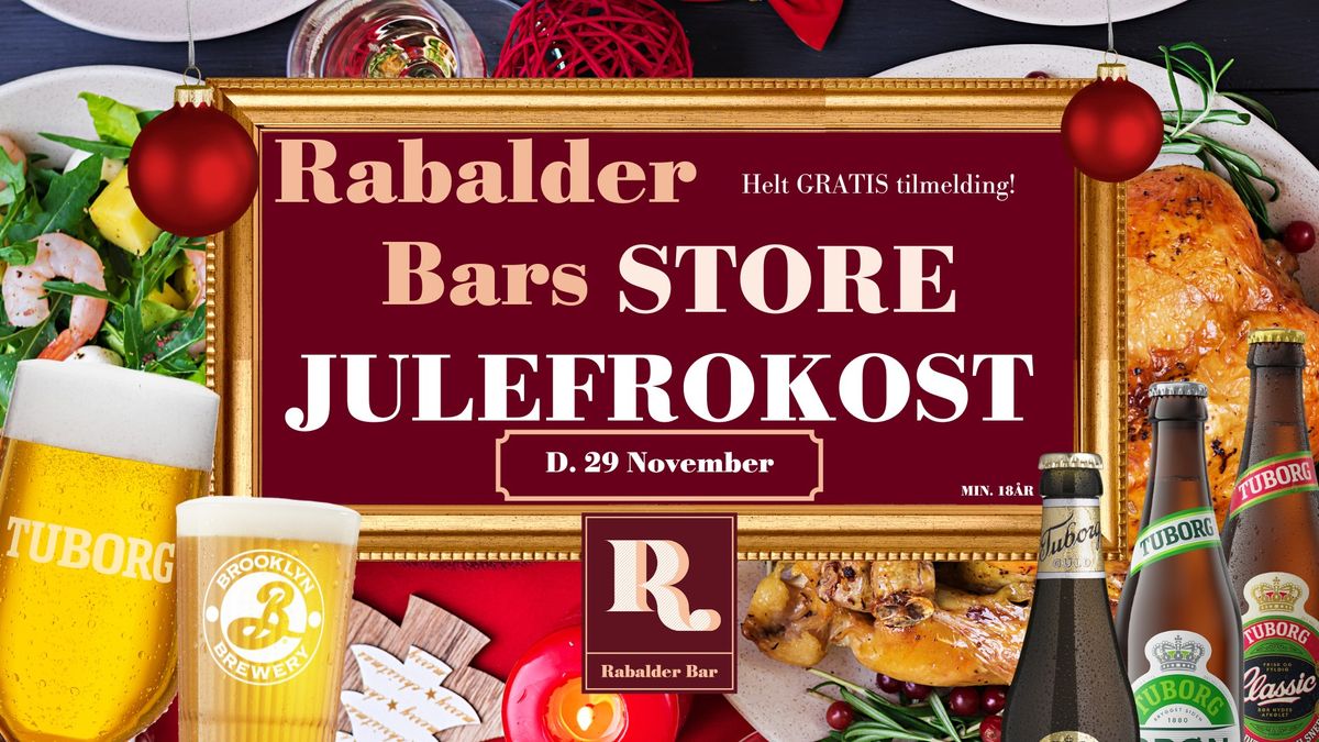 \ud83c\udf84 Rabalder Bars STORE Julefrokost \/\/ GRATIS JULEMENU\ud83c\udf85