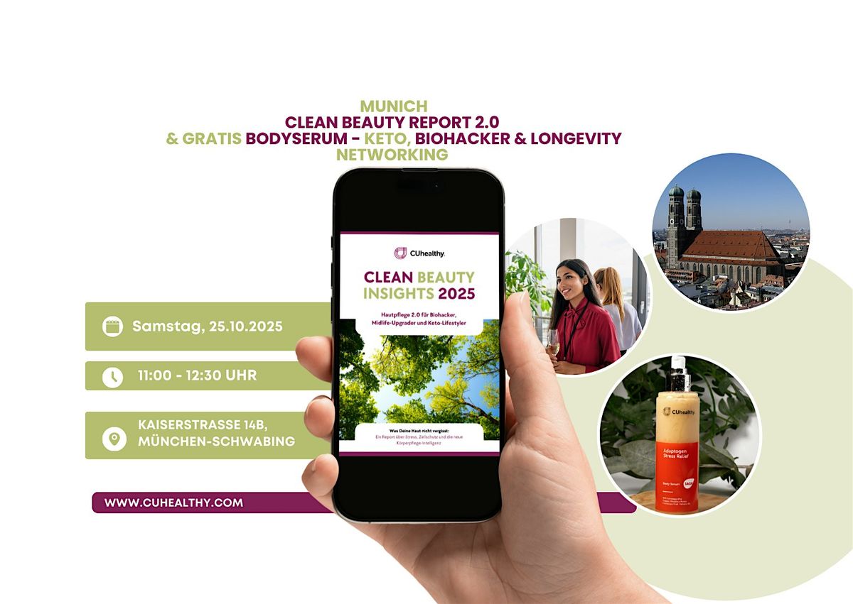 Clean Beauty Report M\u00fcnchen 2025 - gratis Bodyserum & Netzwerk-Event