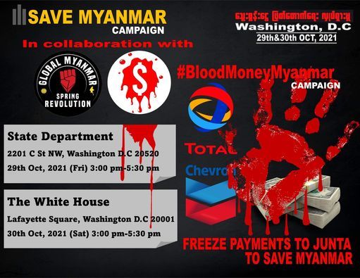 Blood Money Myanmar Campaign