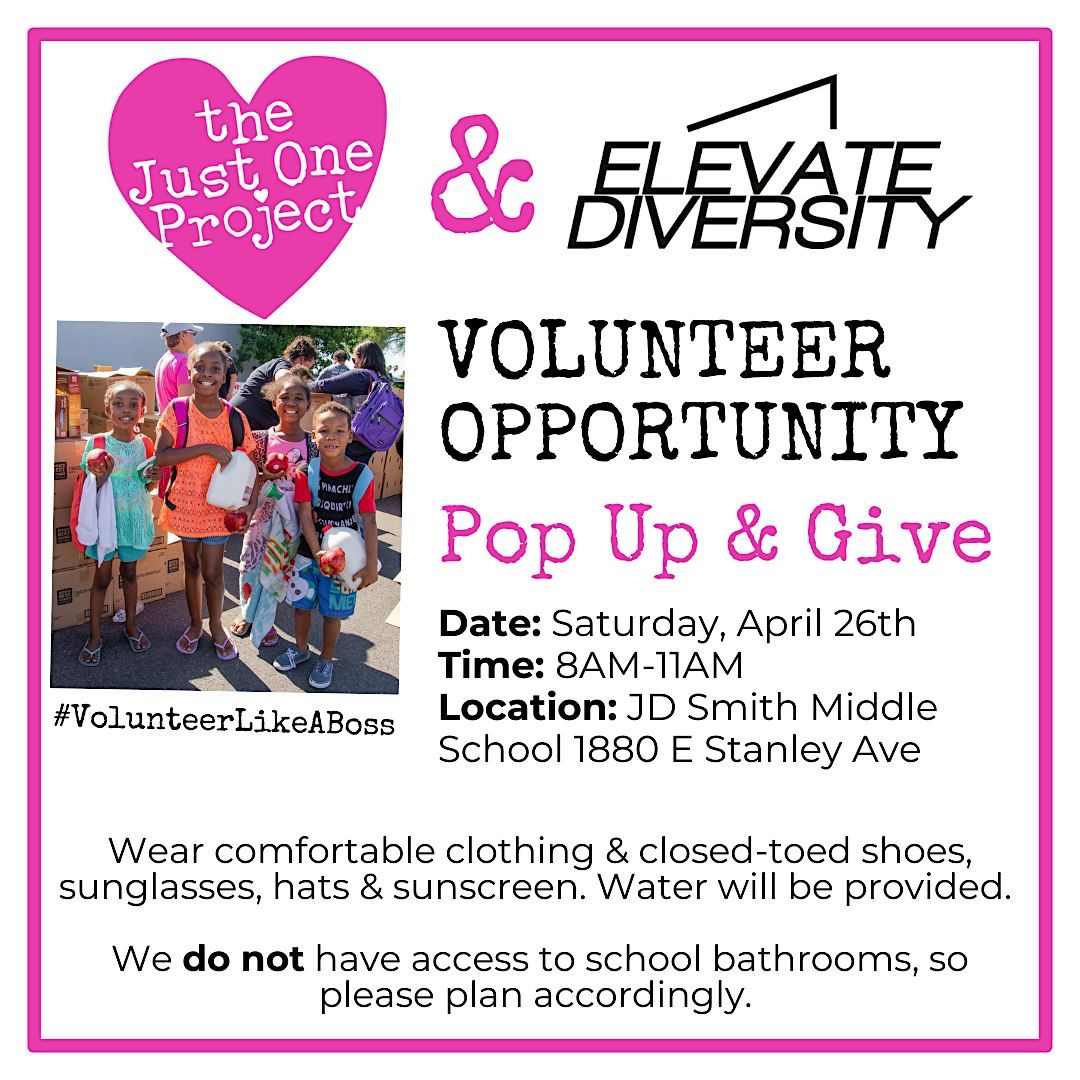 Pop Up & Give: Volunteer Like a Boss!