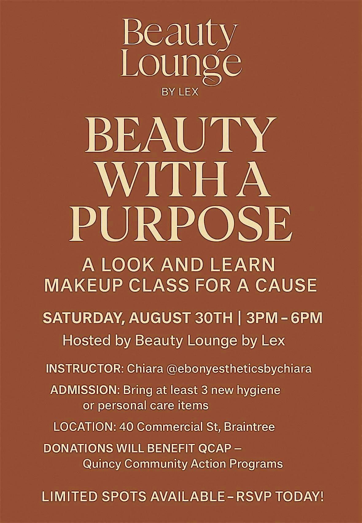 Beauty With A Purpose -Hands -On Makeup Class for a Cause
