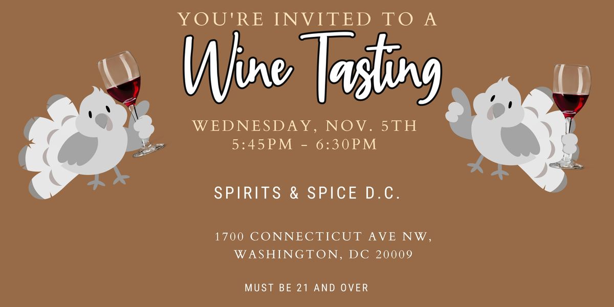 Thanksgiving wine tasting with Lanterna wines