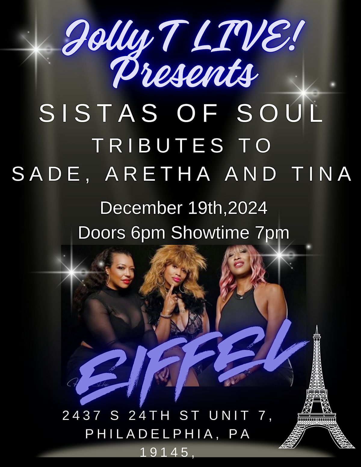 Jolly T Live Presents- Sista of Soul Tribute to Sade, Aretha, and Tina