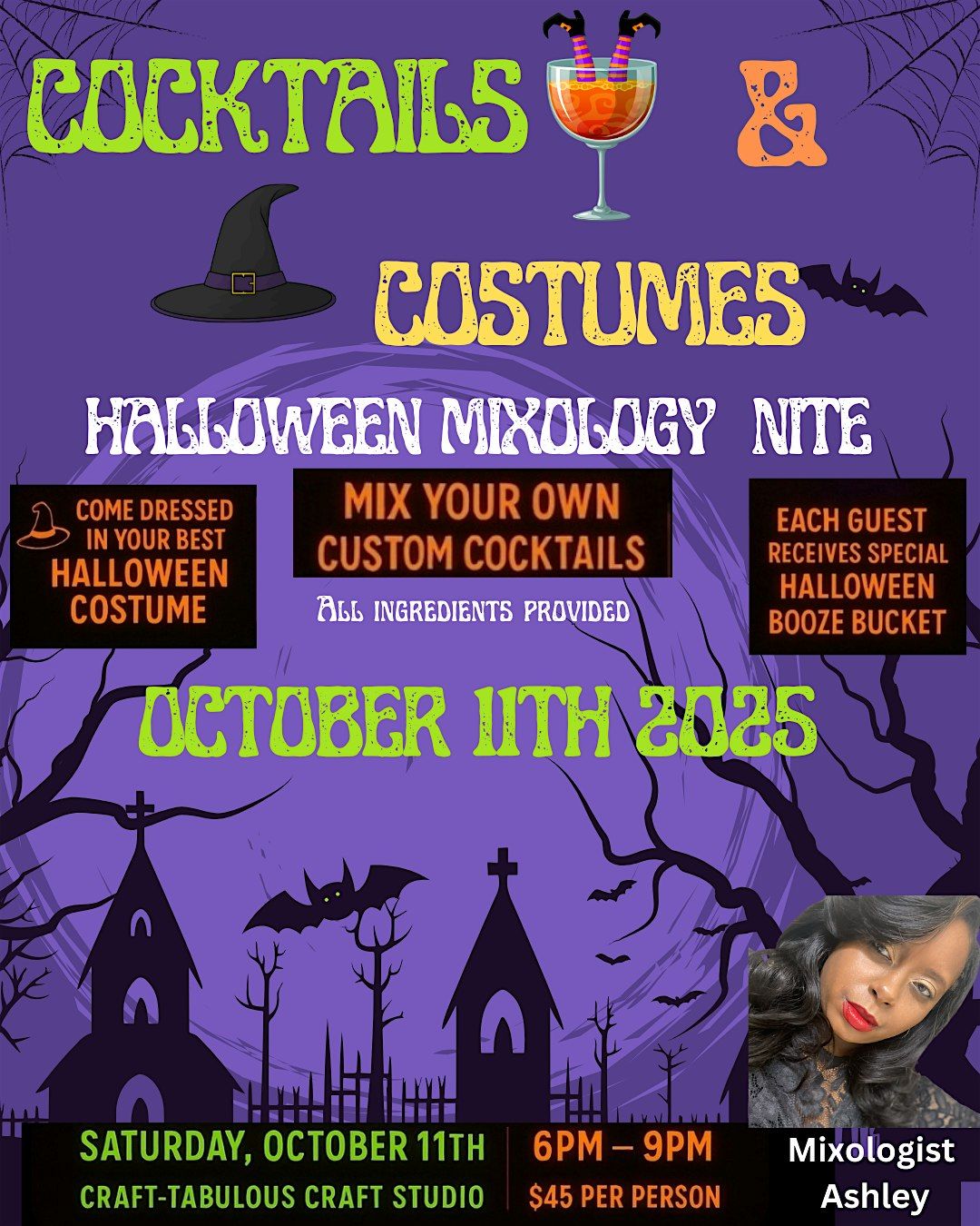 Halloween Cocktails and costumes Mixology Night