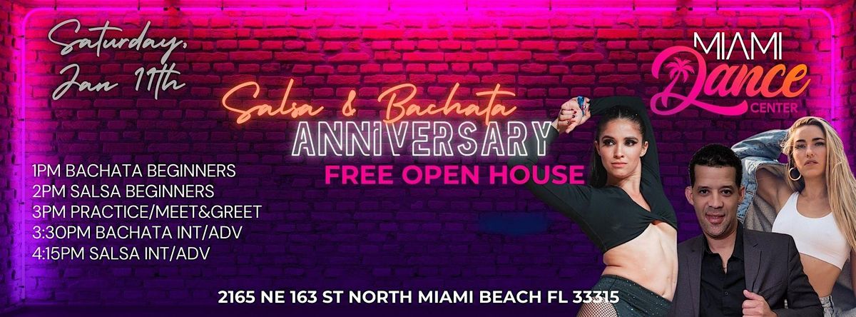 FREE Salsa & Bachata Classes. MDC Anniversary.