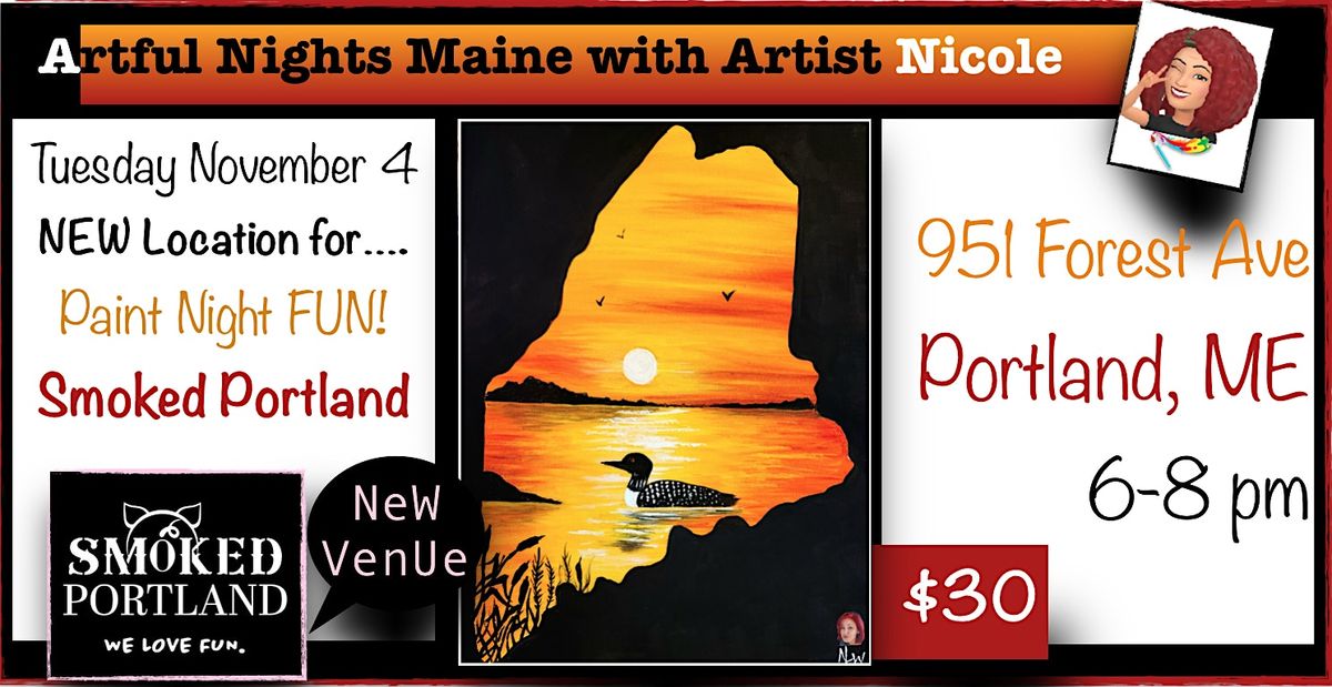 Introducing Paint Night FuN at Smoked Portland, Portland ME