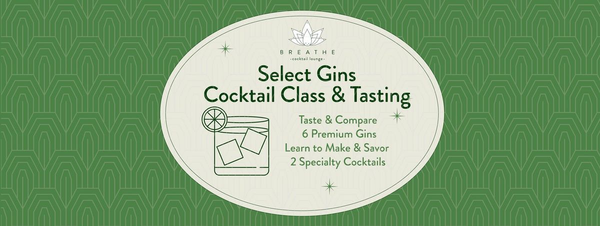 Select Gins Cocktail Class & Tasting