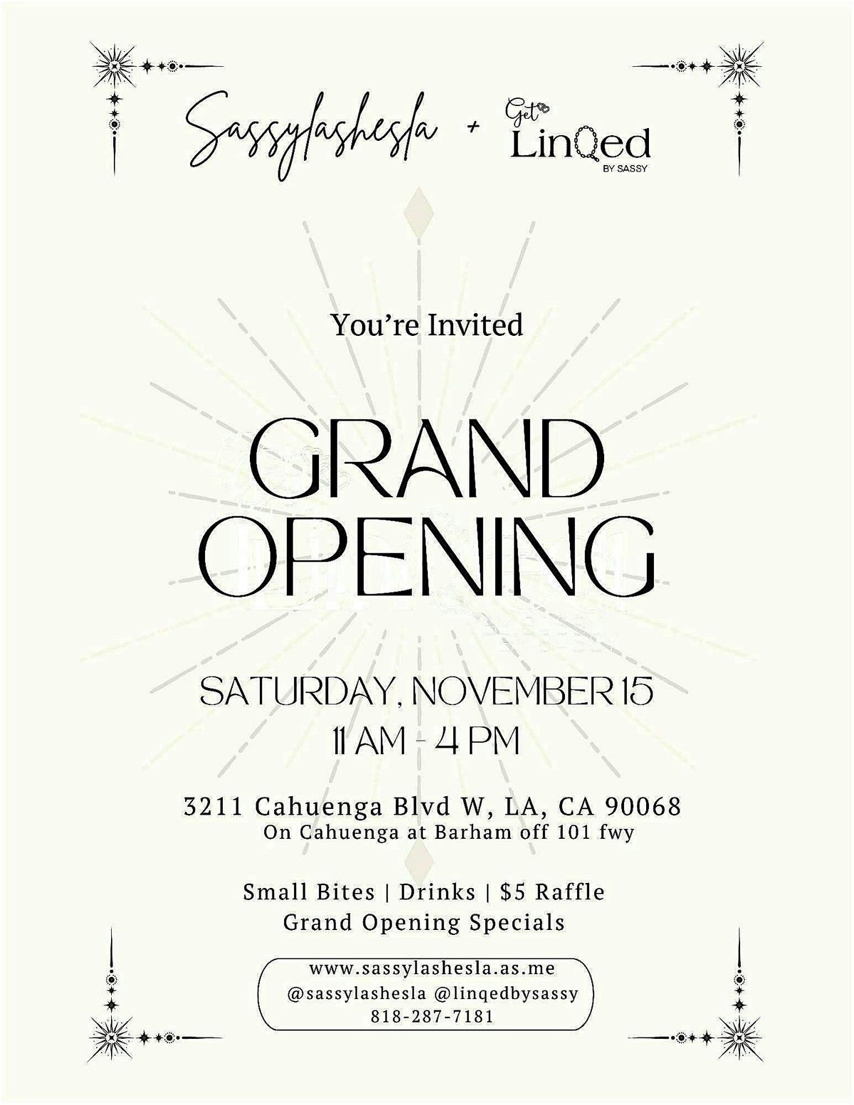 Grand Opening Sassylashesla - Cahuenga