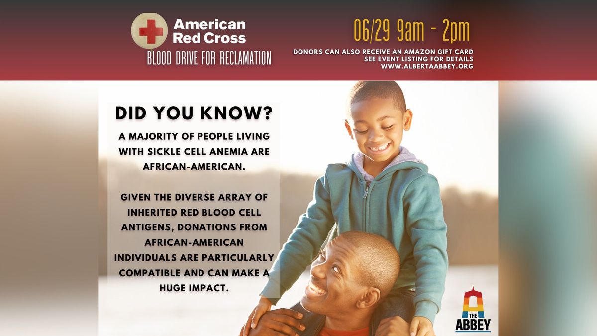 American Red Cross Blood Drive to benefit people living with Sickle Cell Anemia