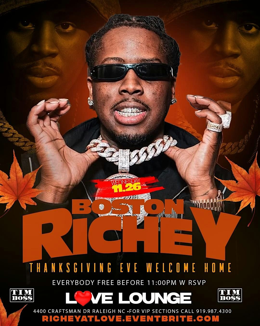 Boston Richey the night before thanksgiving at CLUB LOVE