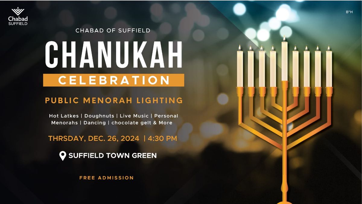 Suffield menorah lighting