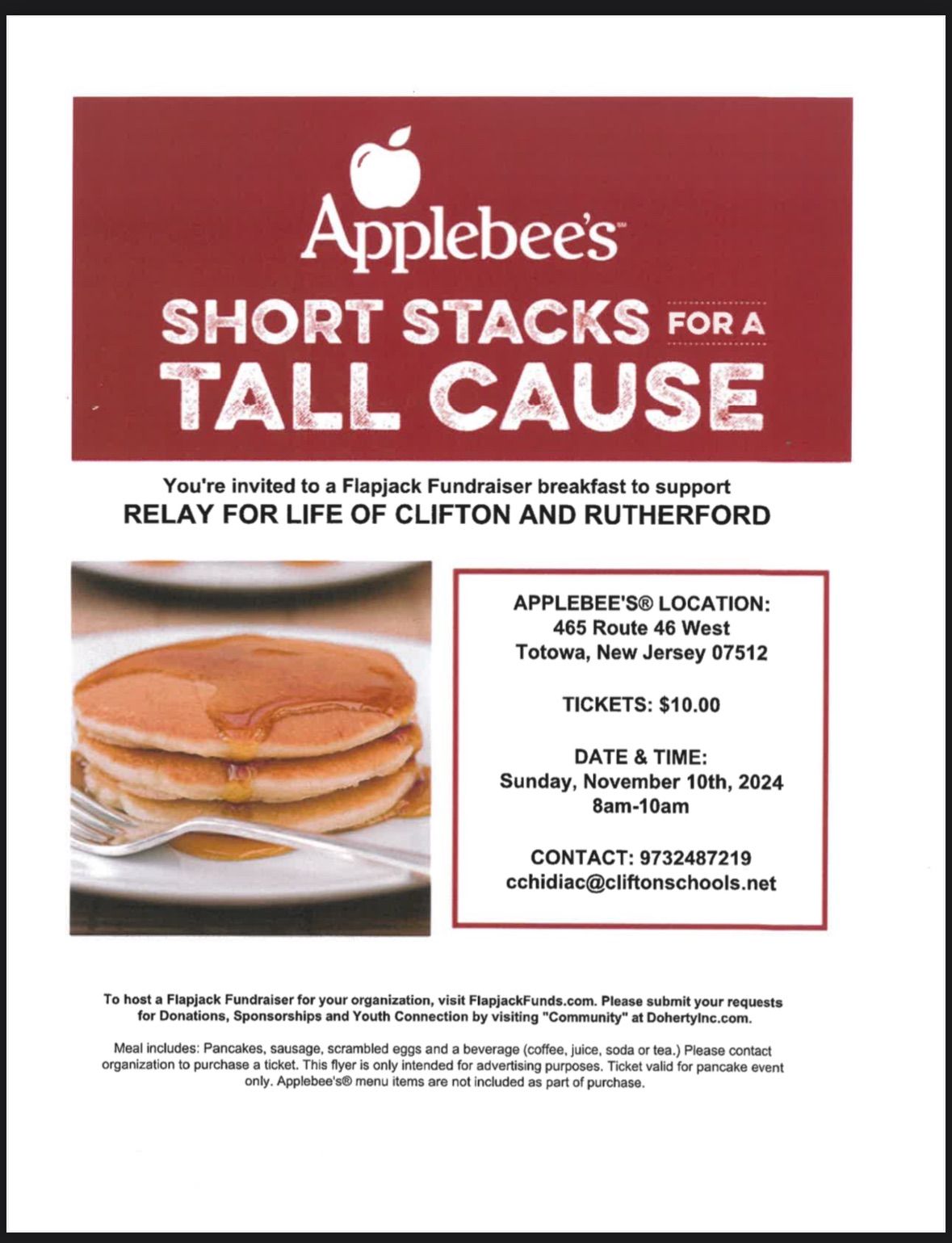 Flapjack Fundraiser 