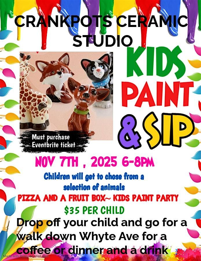 Crankpots Kids Night Nove 7th 6-8pm