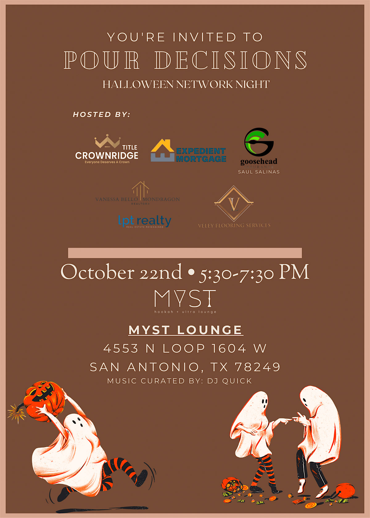 Pour Decisions Business Network Halloween Event